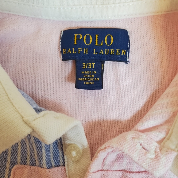 Ralph Lauren Pink/Blue Patchwork Dress 3T - Picture 3 of 6